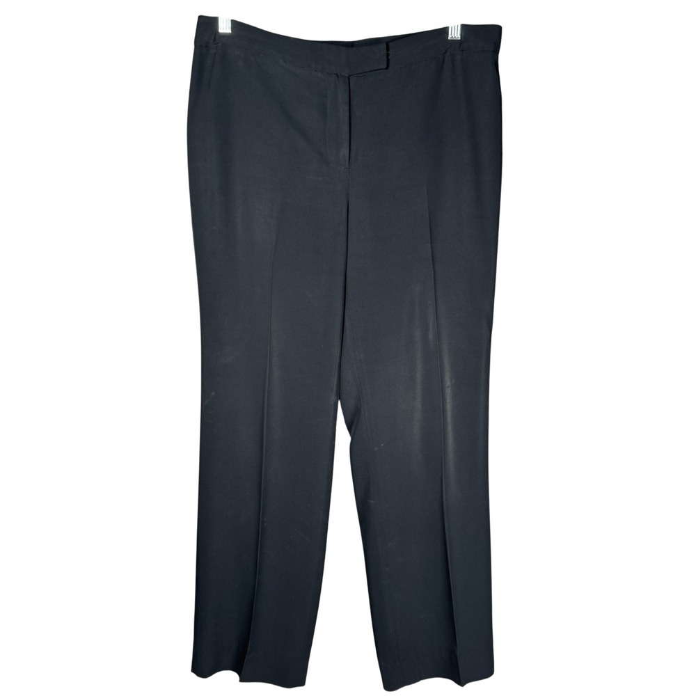 J McLaughlin Black Straight‎ Leg Dress Pants Women Size 12 Classic Office